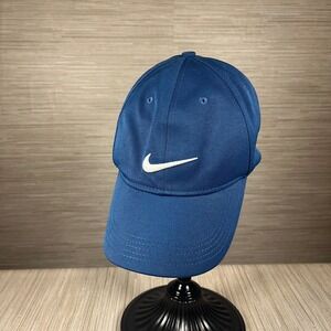 Nike Golf Blue Baseball Cap Swoosh Logo Adjustable Strap Men One Size Fits Most